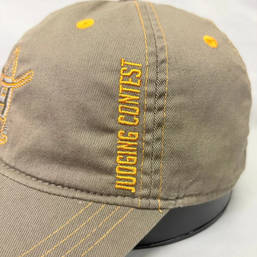 Houston Rodeo Hat Judging Contest Mens OSFM Olive Green Embroidered Cap